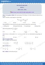Đề thi giữa kì 2 Toán 6 - Đề số 4 - Cánh diều